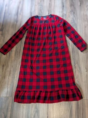 Carters Red and Black Buffalo Plaid Nightgown, Girls 12-14 A